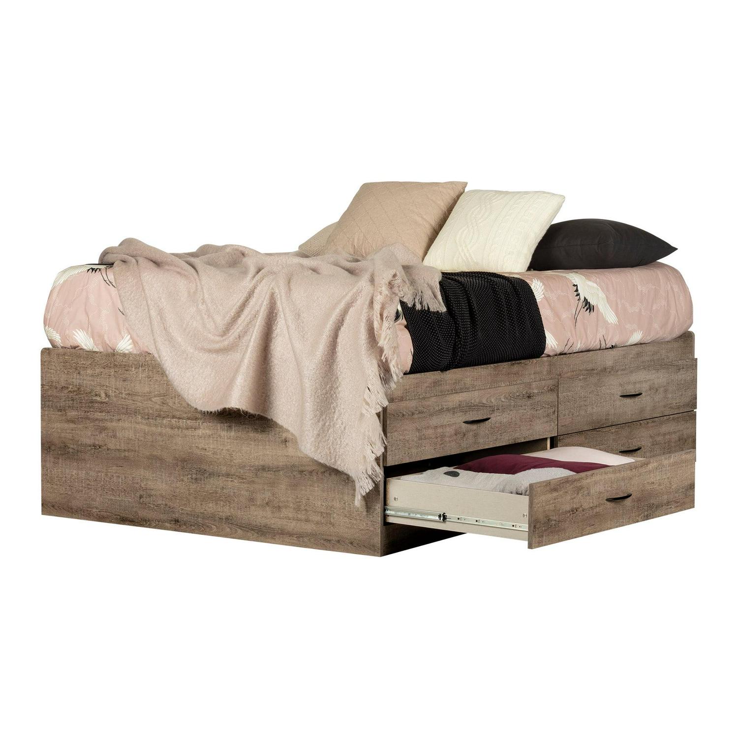 South Shore Soho Kids Captain Bed with 4 Drawers, Weathered Oak - Image 6