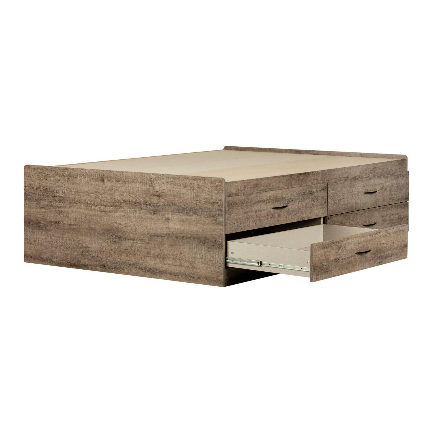 South Shore Soho Kids Captain Bed with 4 Drawers, Weathered Oak - Image 2