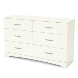 South Shore Furniture South Shore Step One 6-Drawer Double Dresser, Pure White