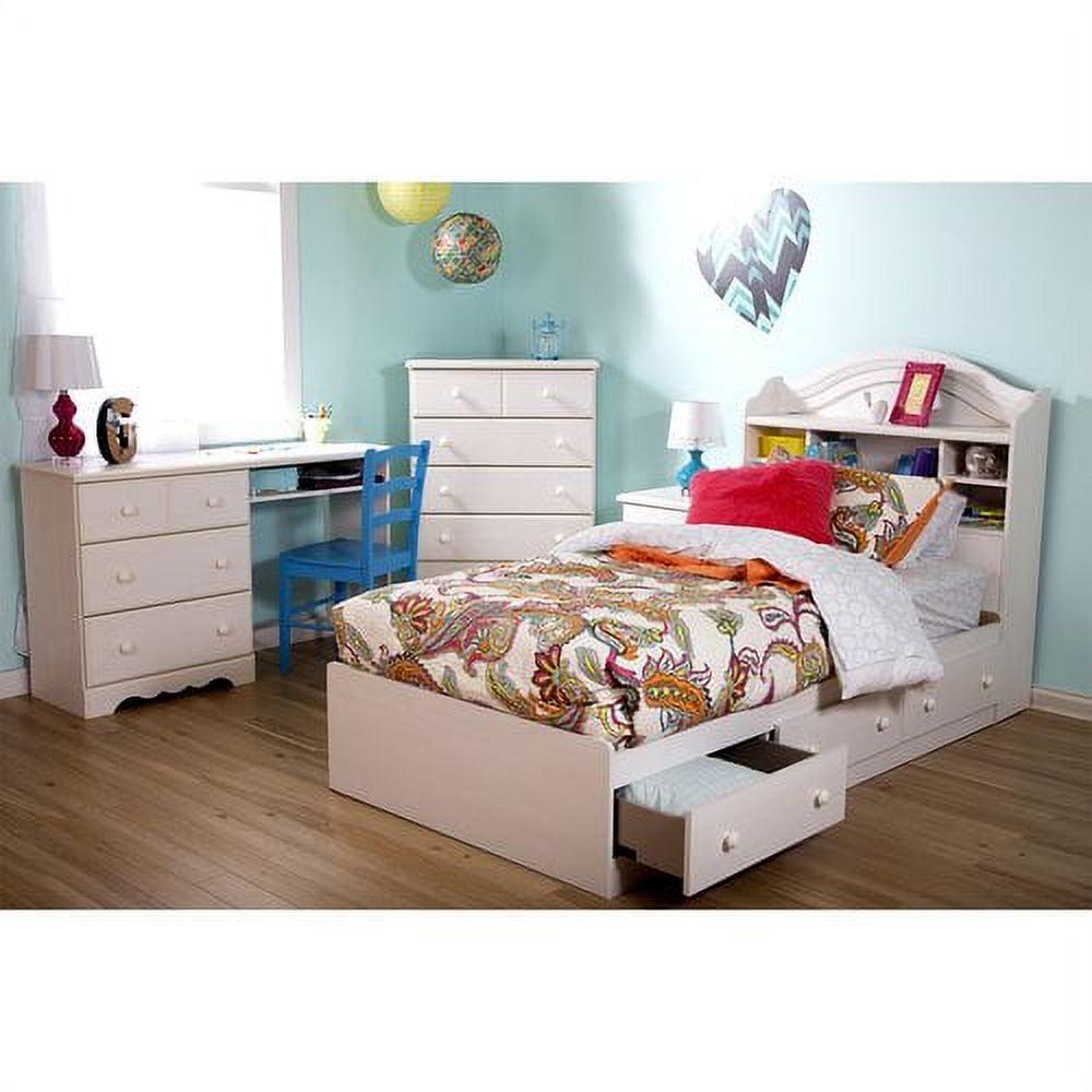South Shore Summer Breeze Mate's Twin Bed with Storage, White - Image 2