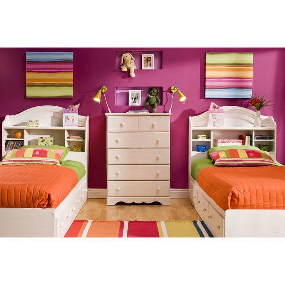South Shore Summer Breeze Mate's Twin Bed with Storage, White - Image 7