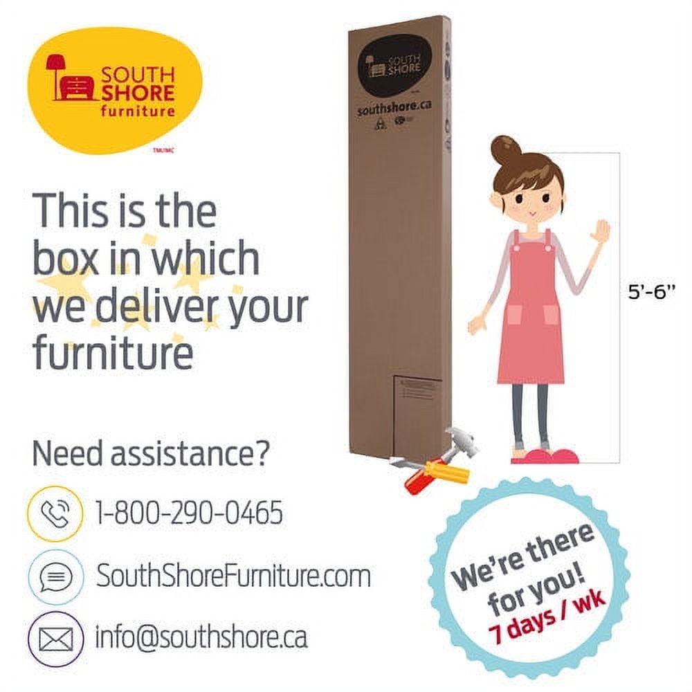 South Shore Summer Breeze Mate's Twin Bed with Storage, White - Image 5