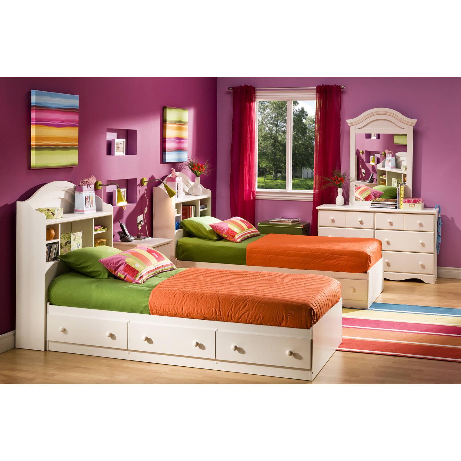 South Shore Summer Breeze Mate's Twin Bed with Storage, White - Image 11