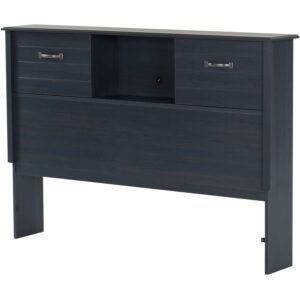 South Shore Ulysses Blueberry Bookcase Headboard with Sliding Doors, Full Size