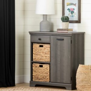 South Shore Versa 1-Door Storage Cabinet, 36-3/8"H x 33-3/4"W x 15-7/8"D, Gray Maple