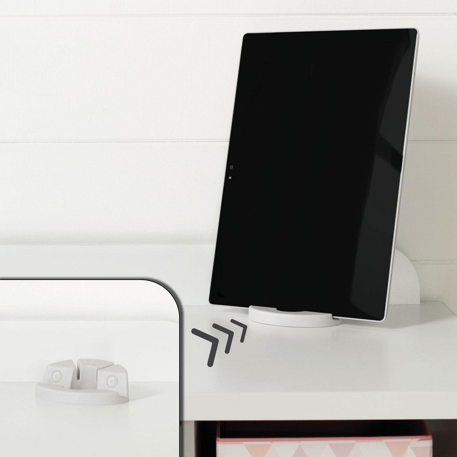 South Shore Vito Contemporary 2-Door Makeup Desk with Baskets, White - Image 8