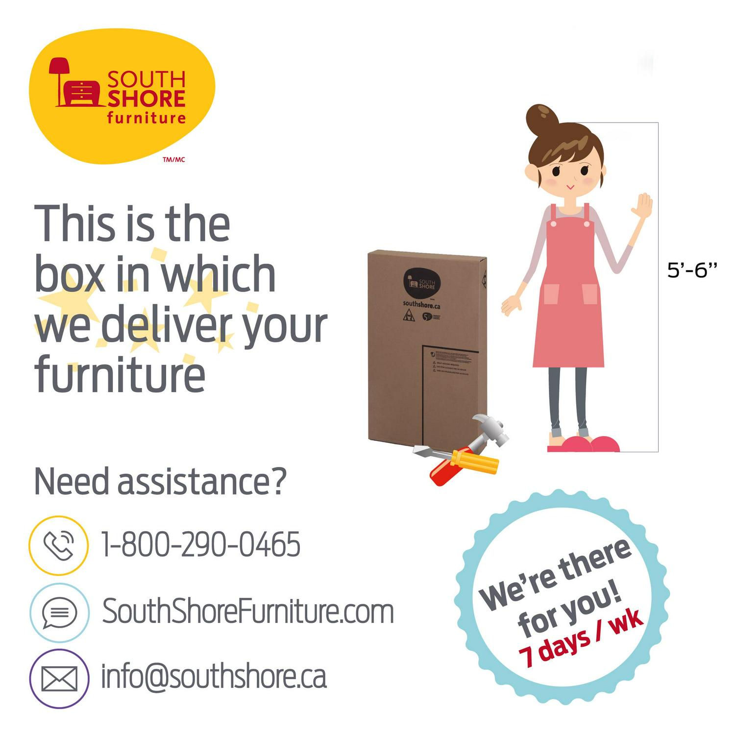 South Shore Vito Contemporary 2-Door Makeup Desk with Baskets, White - Image 4