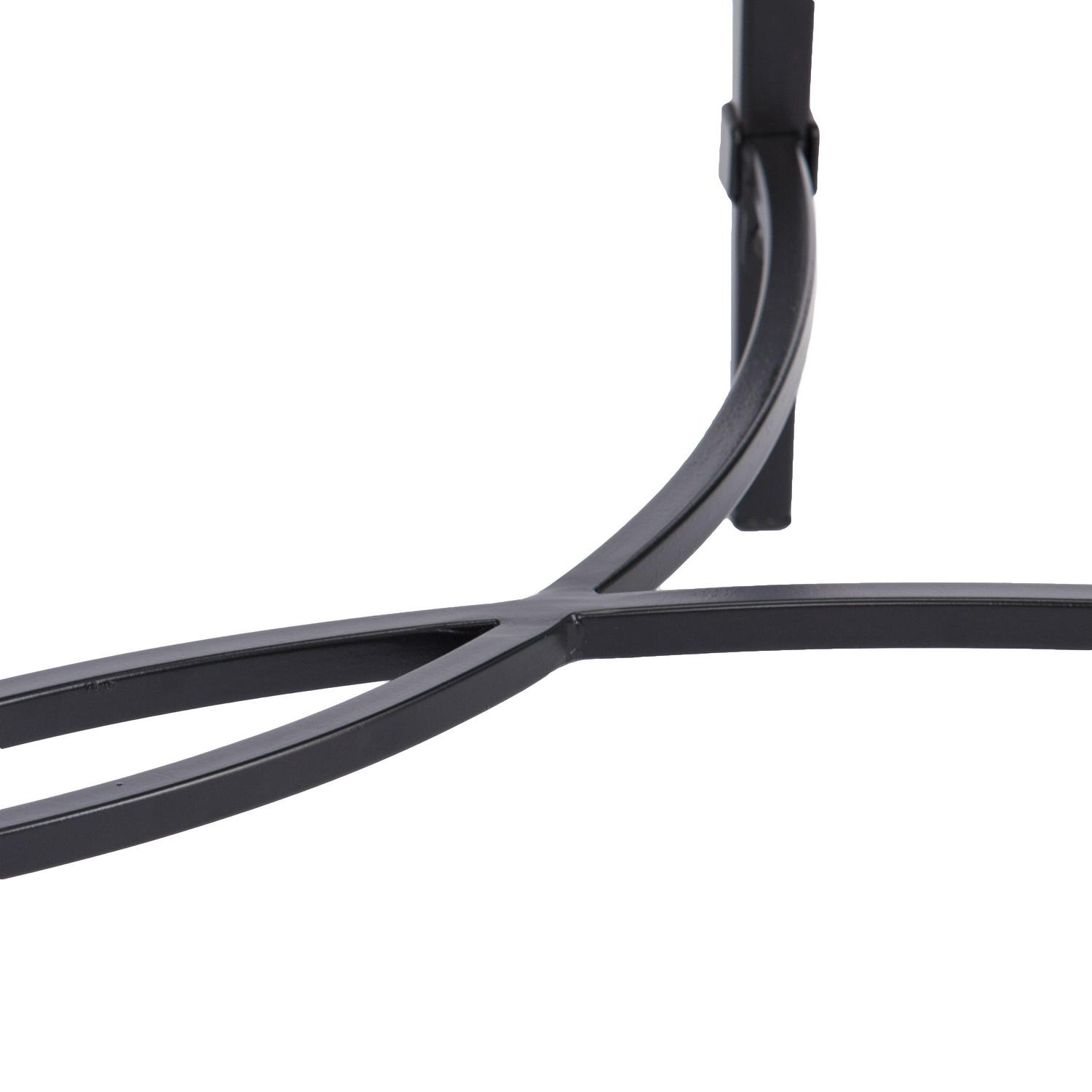 Southern Enterprises Quibilah Metal/Glass Oval Coffee Table - Image 8