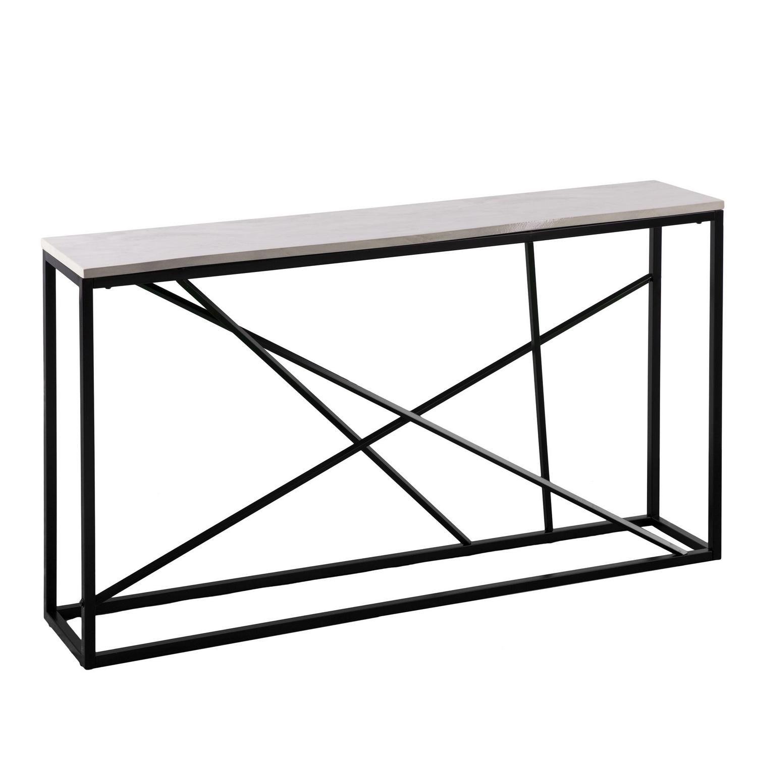 Southern Enterprises Ayrdel Modern Faux Marble 52" Console Table, Black - Image 19