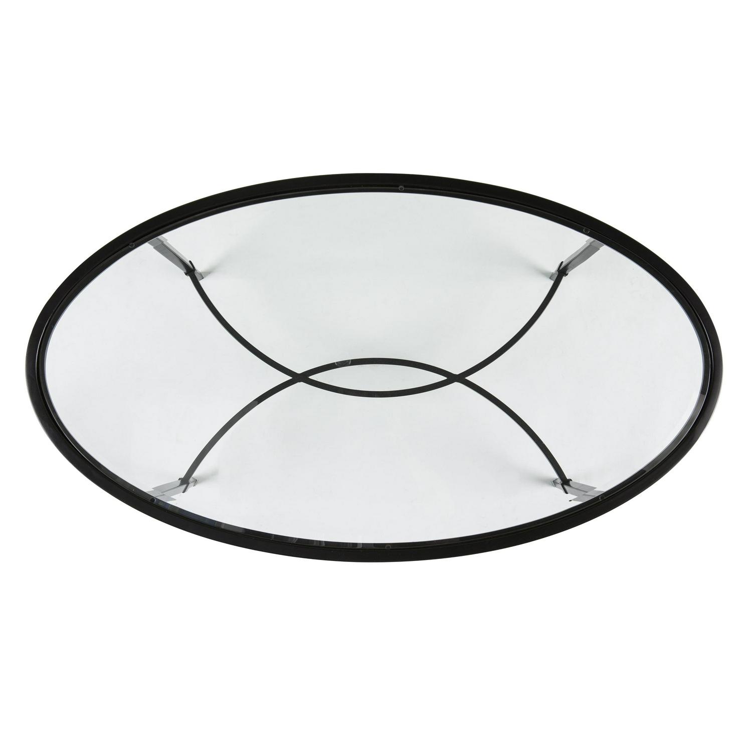 Southern Enterprises Quibilah Metal/Glass Oval Coffee Table - Image 18