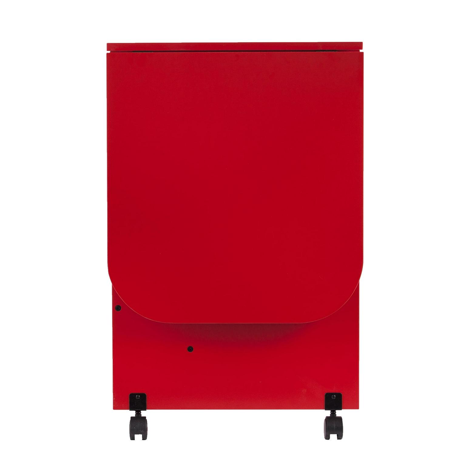 Southern Enterprises Expandable Rolling Sewing Table/Craft Station, Universal Style, Farmhouse Red - Image 28