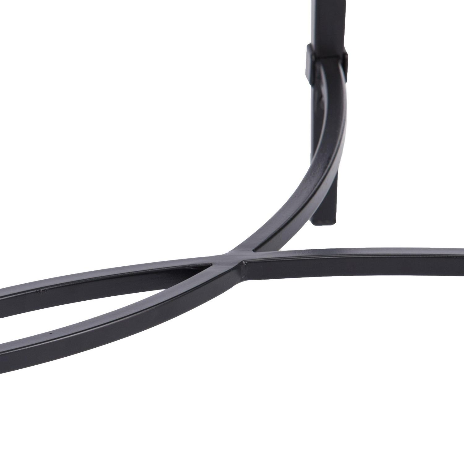 Southern Enterprises Quibilah Metal/Glass Oval Coffee Table - Image 28