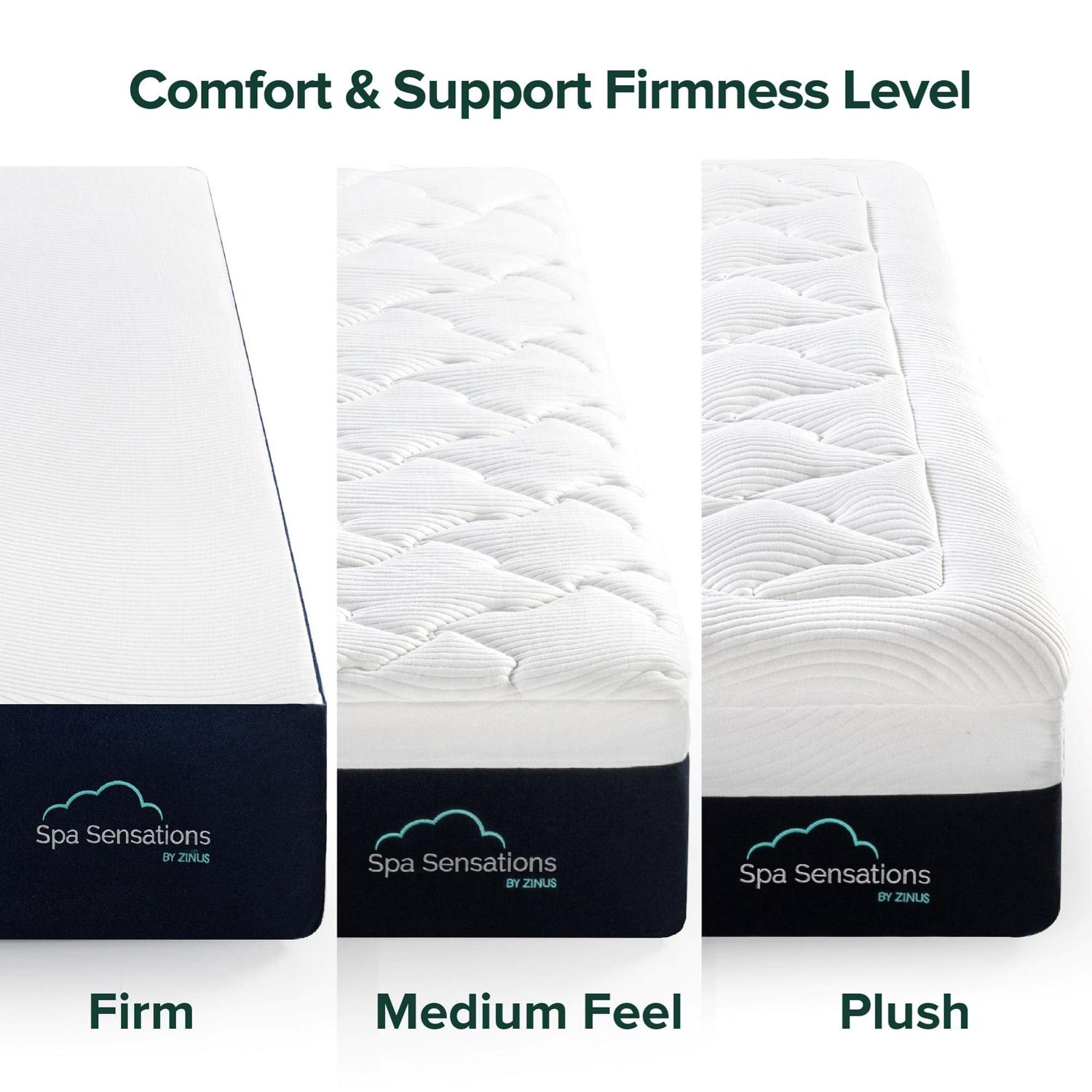 Spa Sensations by Zinus Comfort Firm 10 Memory Foam Mattress, Made in the USA of US Foam and Global Materials, Twin - Image 13