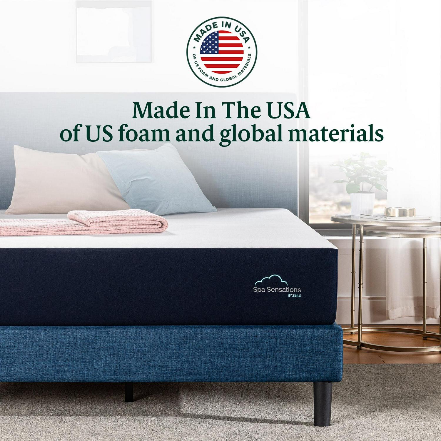 Spa Sensations by Zinus Comfort Firm 10 Memory Foam Mattress, Made in the USA of US Foam and Global Materials, Twin - Image 3