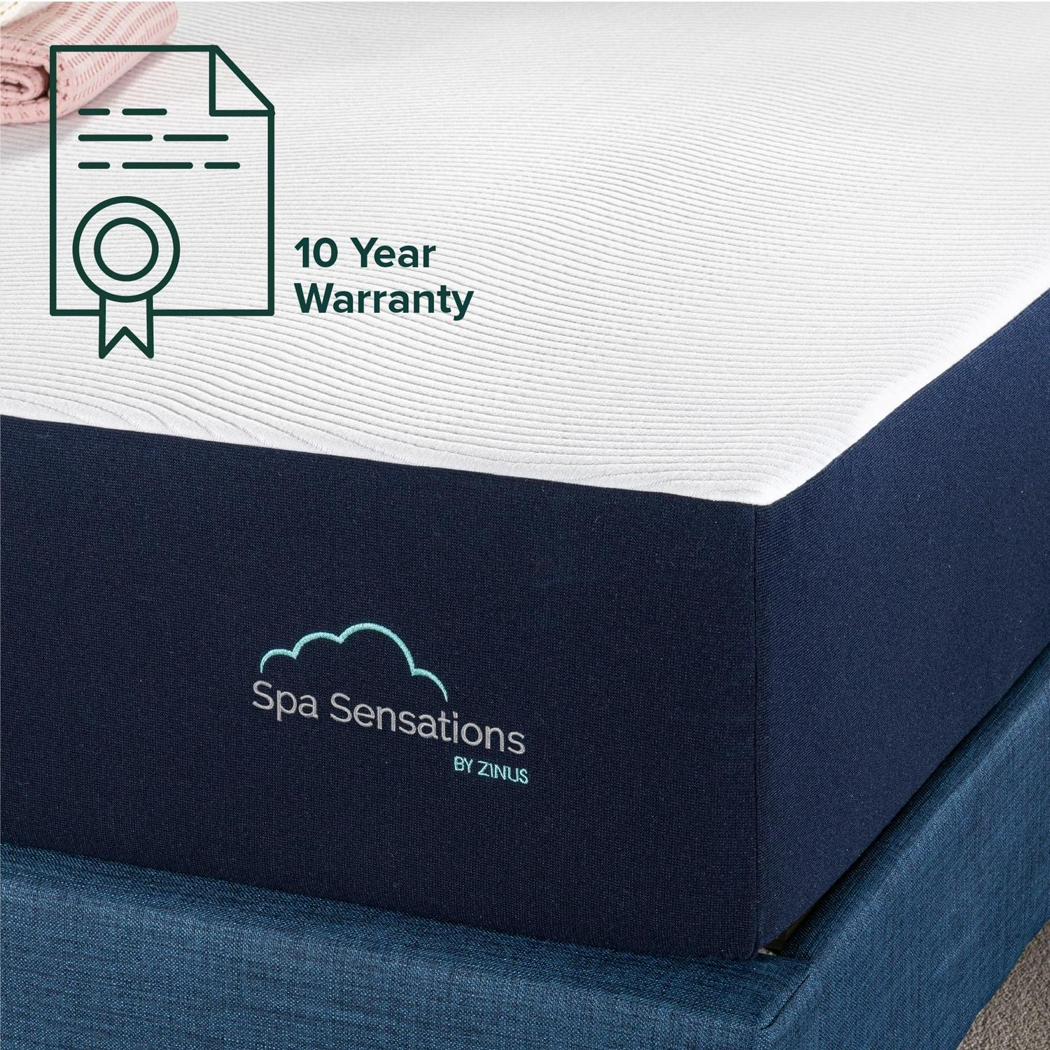 Spa Sensations by Zinus Comfort Firm 10 Memory Foam Mattress, Made in the USA of US Foam and Global Materials, Twin - Image 2