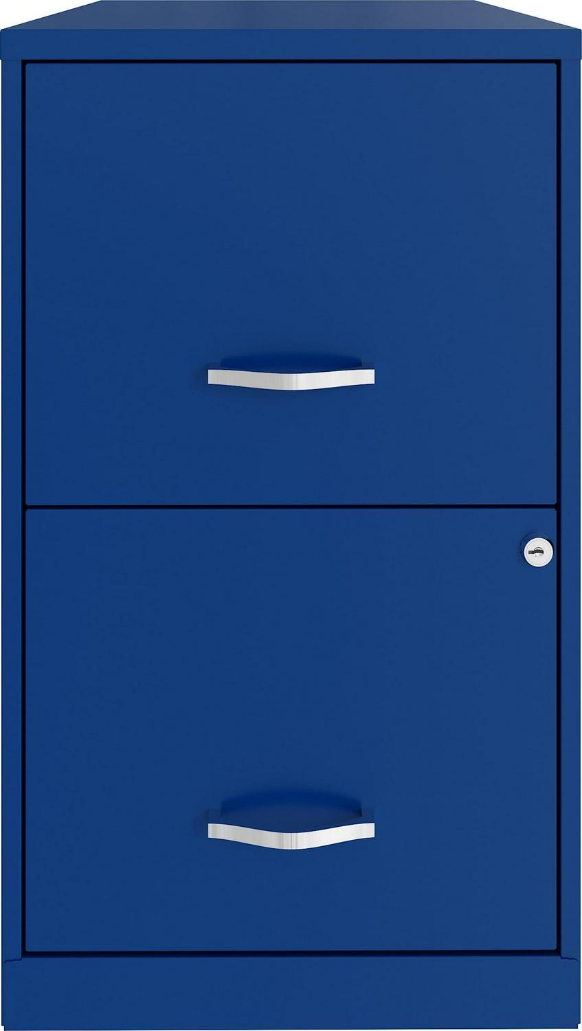 Space Solutions 18" Deep 2 Drawer Letter Width Vertical File Cabinet, Blue - Image 2