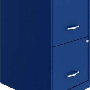 Space Solutions 18" Deep 2 Drawer Letter Width Vertical File Cabinet, Blue