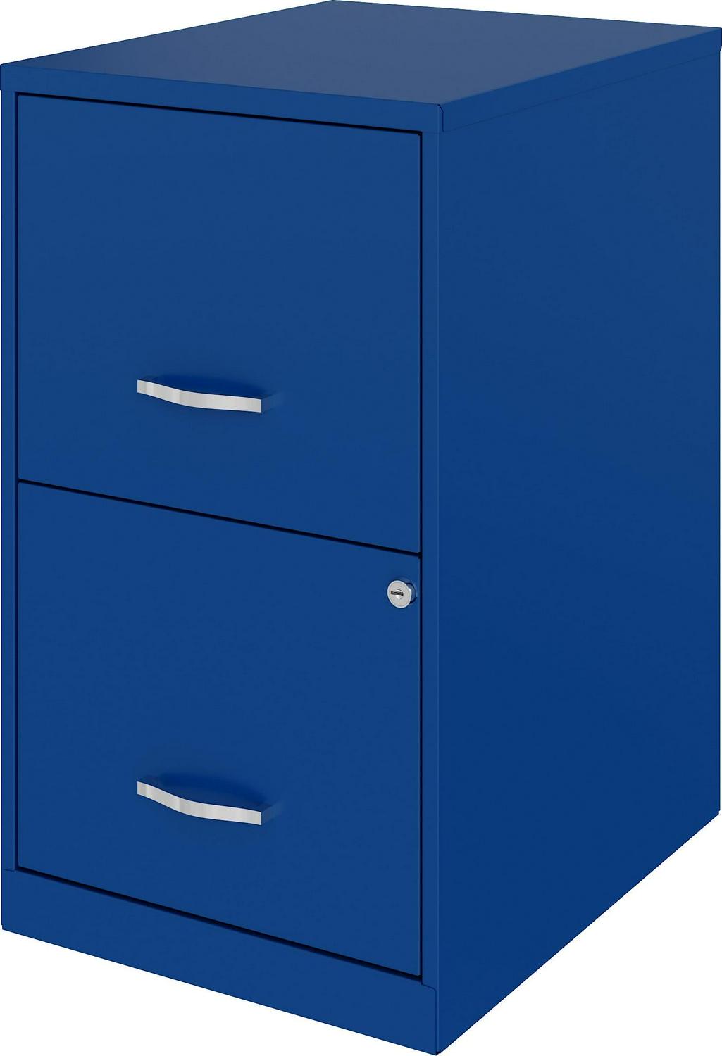 Space Solutions 18" Deep 2 Drawer Letter Width Vertical File Cabinet, Blue - Image 3
