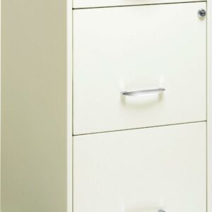 Space Solutions 3 Drawer Letter Width Vertical File Cabinet with Pencil Drawer, White