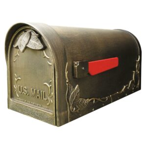 Special Lite SCF-1003-BRZ Floral Curbside Mailbox - Hand Rubbed Bronze