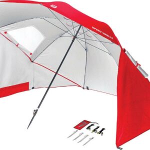 Sport-Brella 8'' Red Beach Umbrella,Lightweight