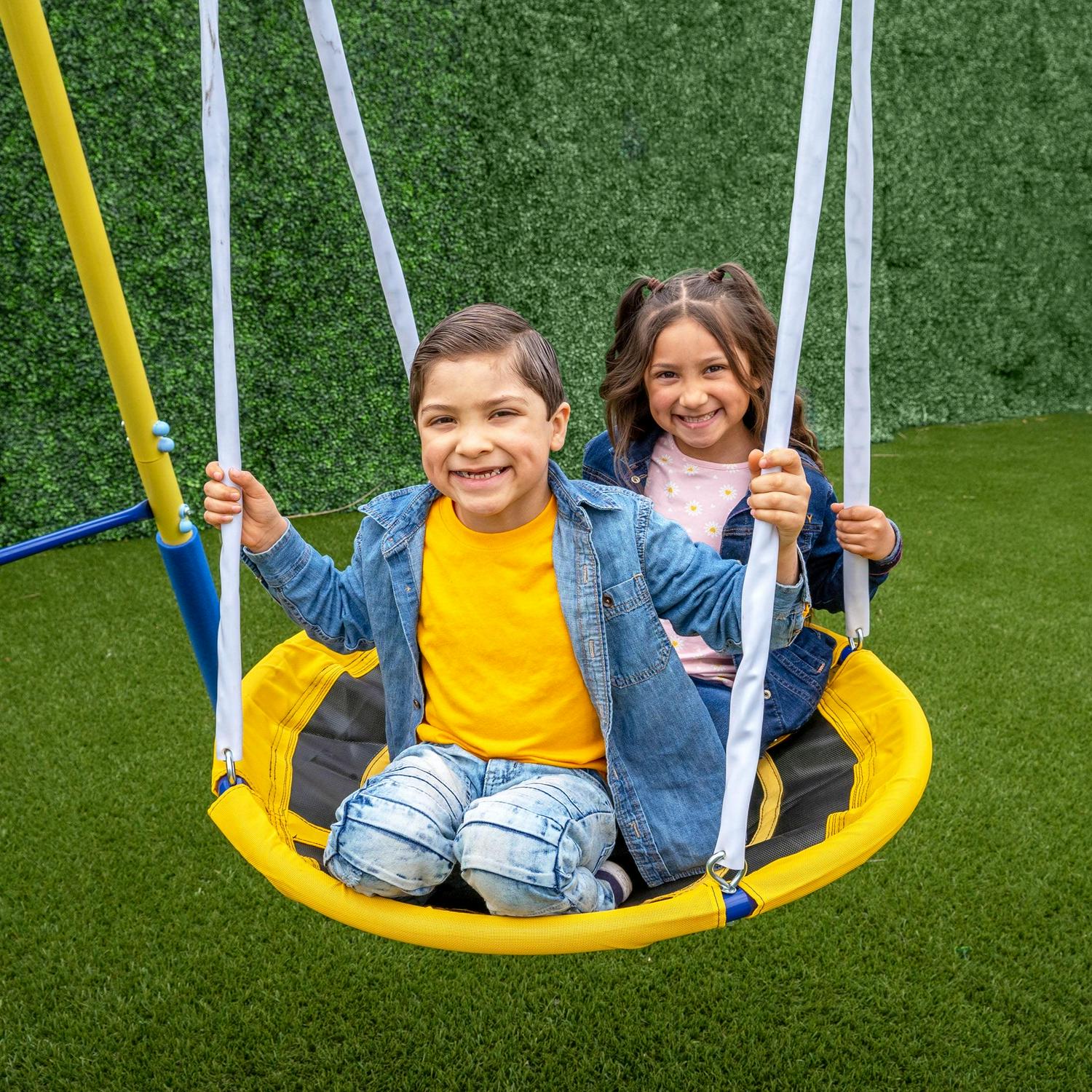 Sportspower Super Flyer Swing Set with 2 Flying Buddies, Saucer Swing, 2 Swings, Lifetime Warranty on Slide, and Bonus Anchor Kit, Great for Kids Aged 3-8 - Image 11