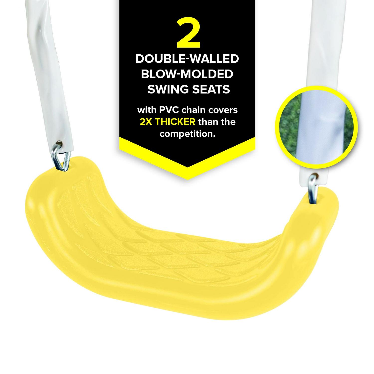 Sportspower Super Flyer Swing Set with 2 Flying Buddies, Saucer Swing, 2 Swings, Lifetime Warranty on Slide, and Bonus Anchor Kit, Great for Kids Aged 3-8 - Image 5