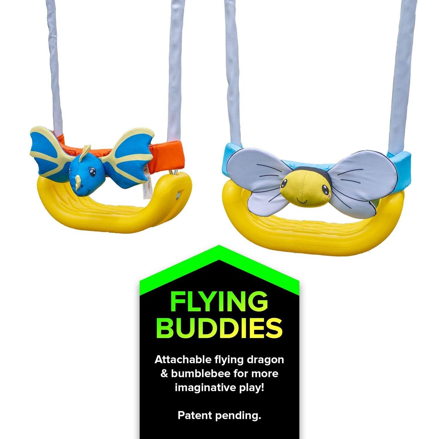 Sportspower Super Flyer Swing Set with 2 Flying Buddies, Saucer Swing, 2 Swings, Lifetime Warranty on Slide, and Bonus Anchor Kit, Great for Kids Aged 3-8 - Image 7