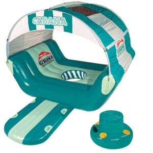 SPORTSSTUFF 54-1920A Cabana Islander 6 Person Inflatable Lake Lounger w/ Cooler