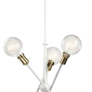 43095WH-Kichler Lighting-Armstrong - 6 Light Small Chandelier - with Contemporary inspirations - 27.75 inches tall by 20 inches wide-White Finish