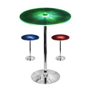 Spyra Contemporary Light Up Adjustable Bar Table by LumiSource