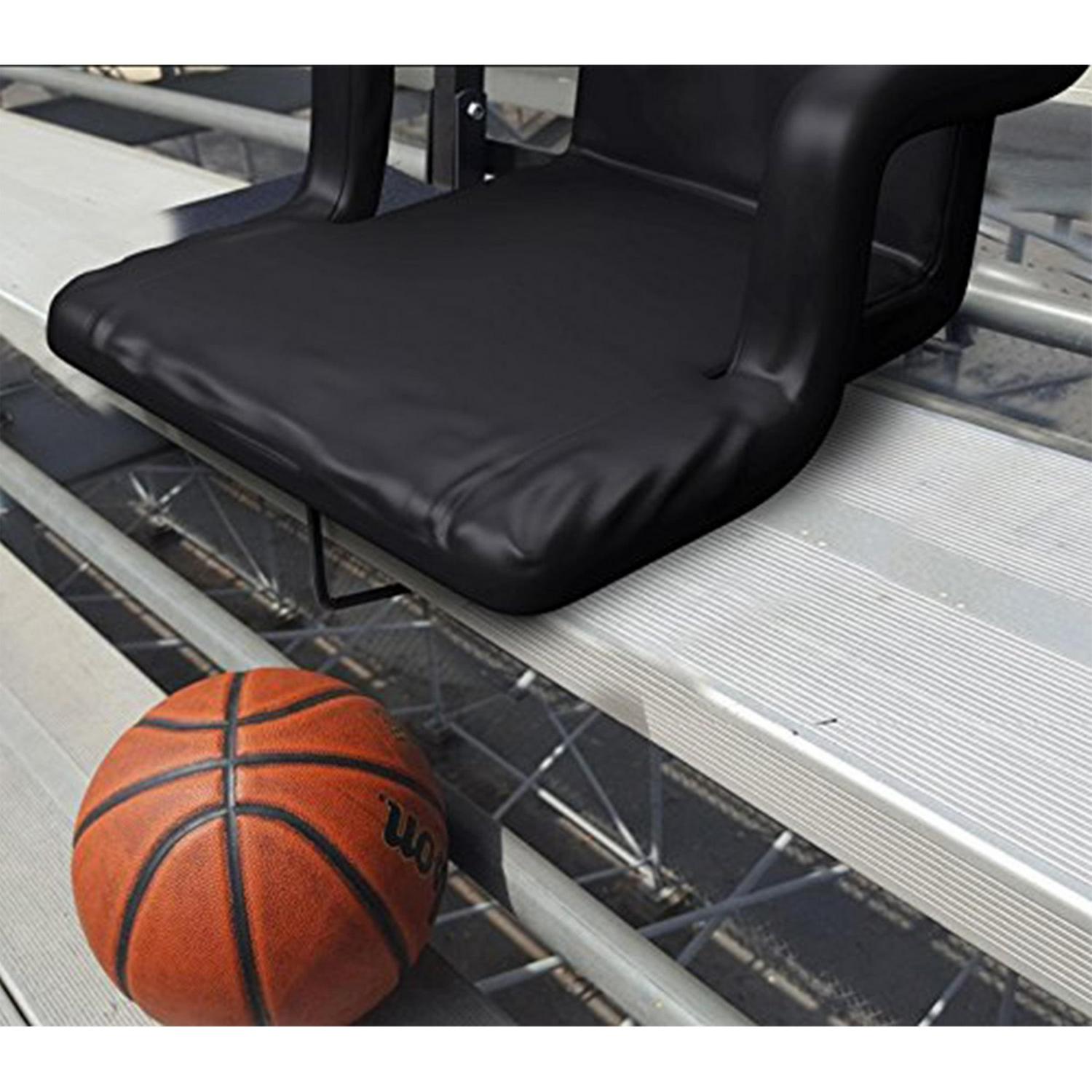 Home-Complete Reclining Bleacher Seat Cushion with Armrests (Black) - Image 6