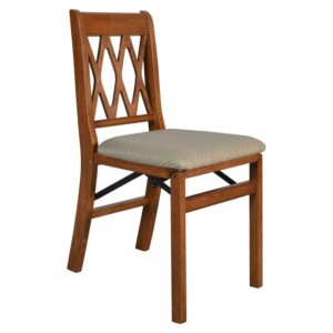 Stakmore Lattice Back Folding Chair, Cherry Finish (2pk)