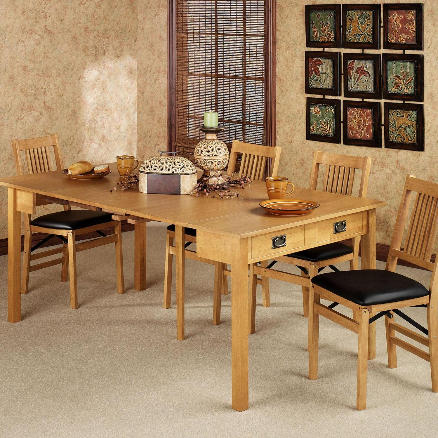 Stakmore Hardwood Traditional Expanding Table W/ 3 Adjustable Positions - Image 4