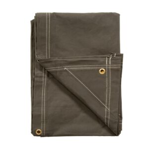 Stansport Heavy-Duty Canvas Tarp 10' x 12' - O.D. Green