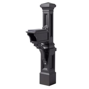 Step2 Atherton 59" Onyx Black Plastic Mailbox Post Kit
