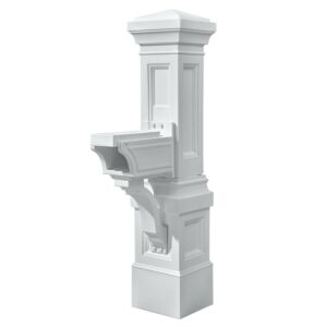 Step2 Atherton 64" Grand Plastic Mail Post Kit Classic White