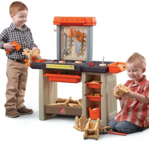 Step2 Handyman Plastic Toddler Workbench and Plastic Kid Tool Bench 30 plus piece Playset