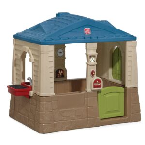 Step2 Happy Home Cottage & Grill Brown Playhouse Plastic Kids Outdoor Toys