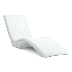 Step2 Vero Pool Lounger – White – Pool Lounge Chair – Sleek, Durable Outdoor Chaise Lounger – Use In Pool Tanning Ledge, Sun Shelf, Baja Shelf or Outside on the Pool Deck