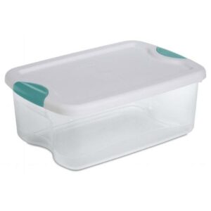 Sterilite 18848012 15-Quart Clear Storage Tote Box w/Latching Container Lid