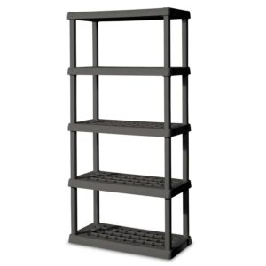 Sterilite 5 Shelf Unit Plastic, Flat Gray