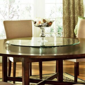 Steve Silver Company Avenue Clear Tempered Glass 40" Round Lazy Susan