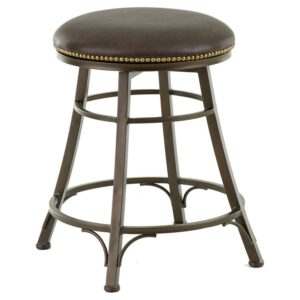 Steve Silver Bali Chocolate Leather 24" Swivel Counter Stool