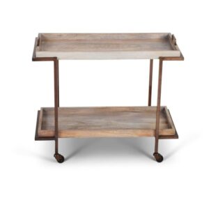 Conway Serving Cart in Distressed Harbor Gray