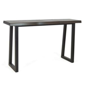 Steve Silver Industrial Narrow Counter Height 60 inch width Pub Table, Cherry Brown