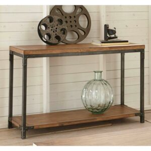 Steve Silver Lantana Rustic Console Entryway Table, Antique Brown Honey