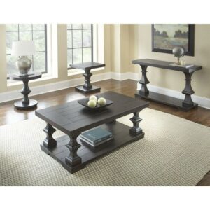 Steve Silver Dory Planked Top Coffee Table, Ebony