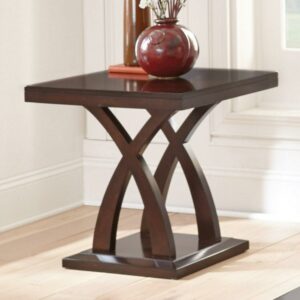 Steve Silver Jocelyn Square End Table, Espresso Cherry Wood