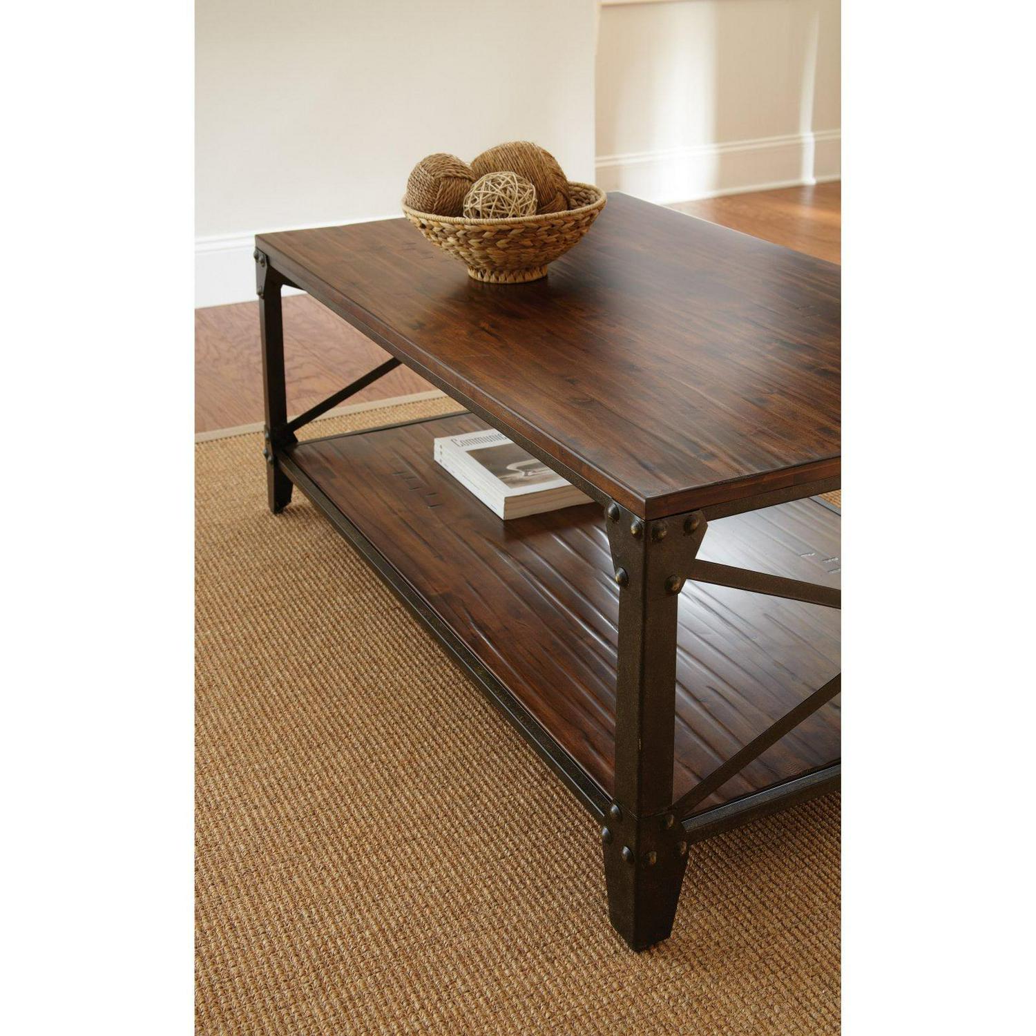 Winston Cocktail Table in Distressed Tobacco Brown - Image 5
